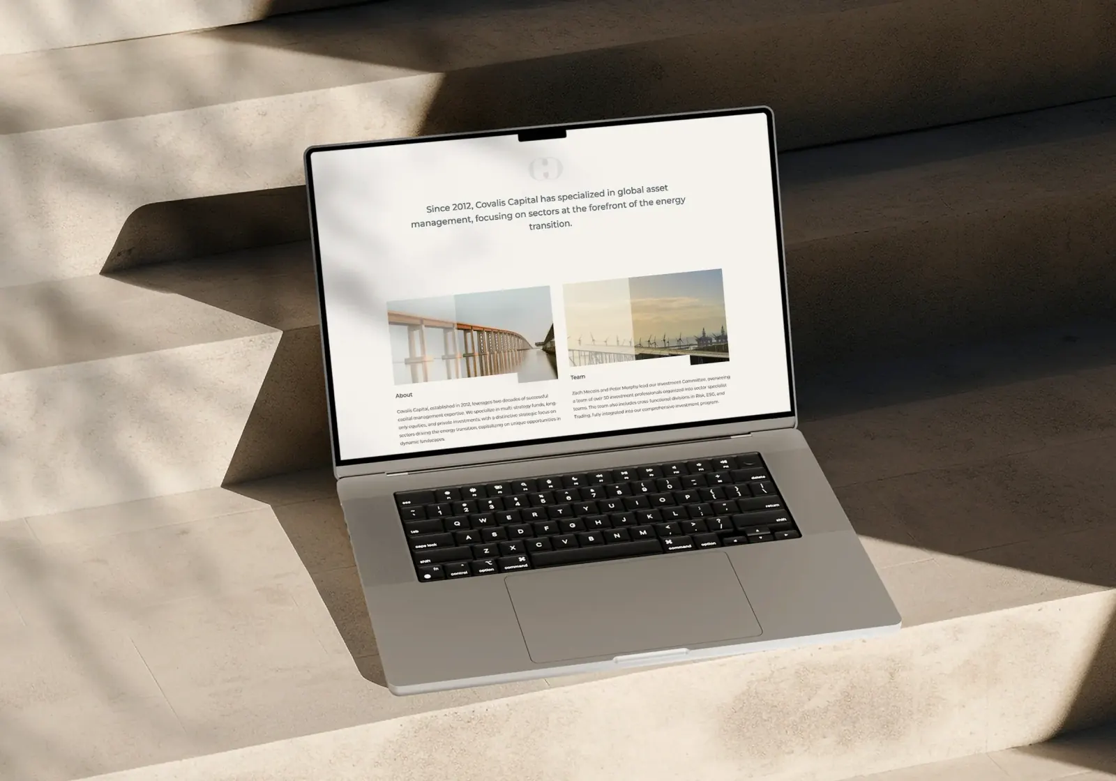 Covalis Capital website mockup